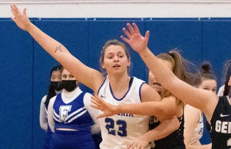 basketball player Katie Pitcher in action