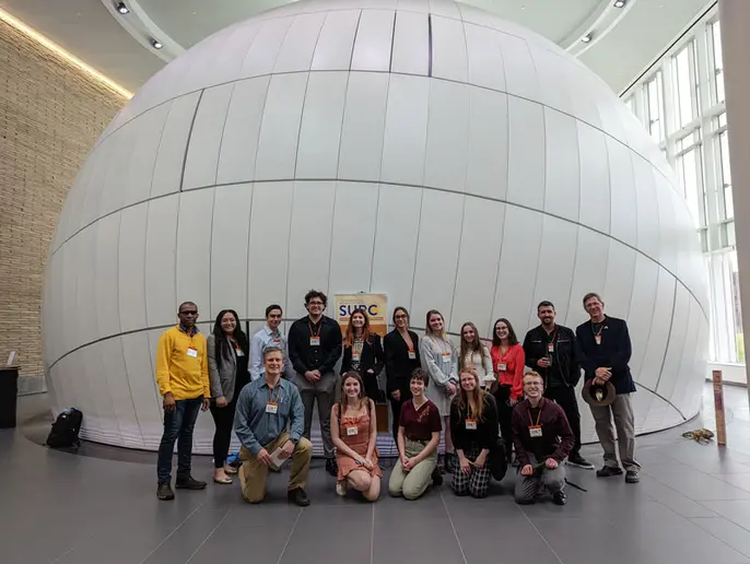 group photo of students at the conference