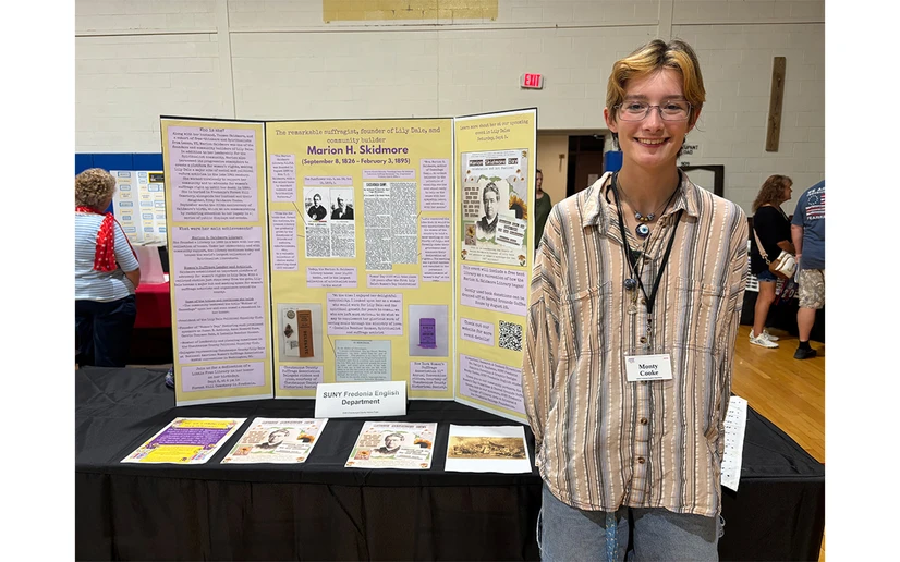 Monty Cooke of Hamburg, NY, at the Chautauqua County History Expo.