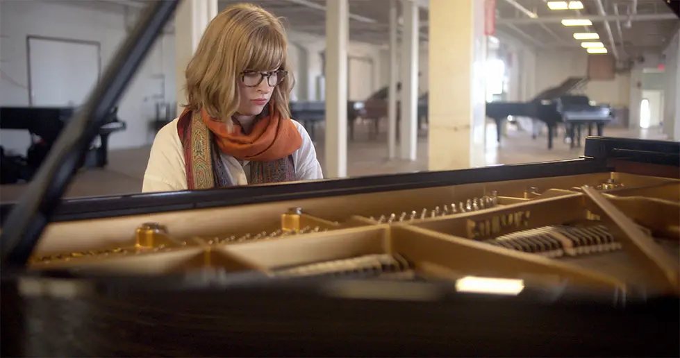 Lauren Sturm Sclafani at the Steinway Spirio