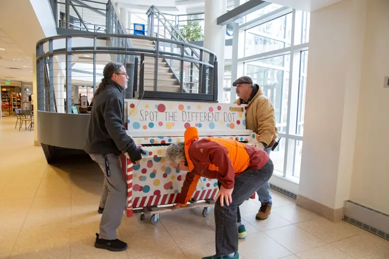 Street Pianos being relocated to University Common lobby, Music major