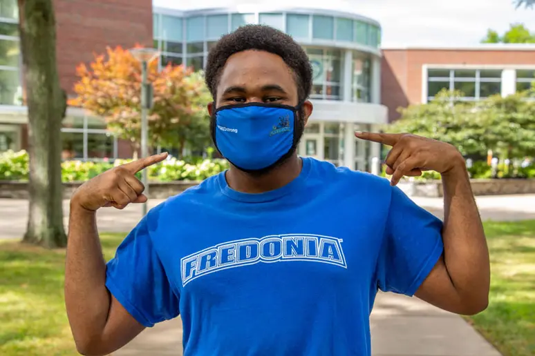 student wearing mask