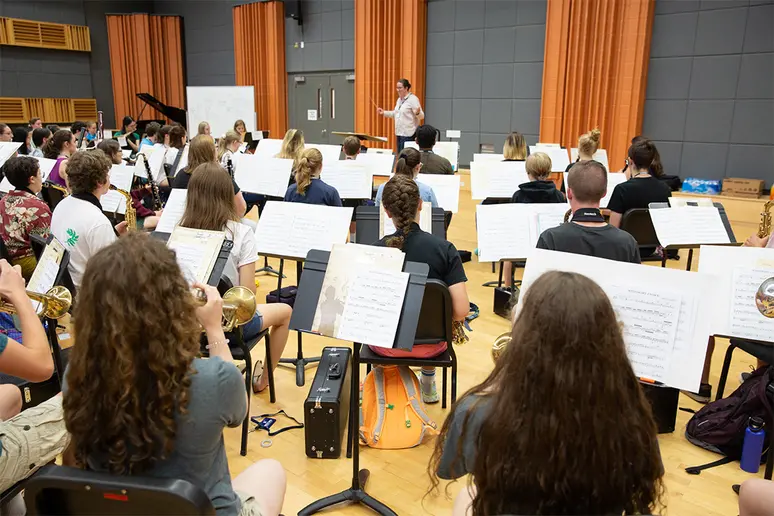 A Summer Musical Festival rehearsal in Mason Hall.