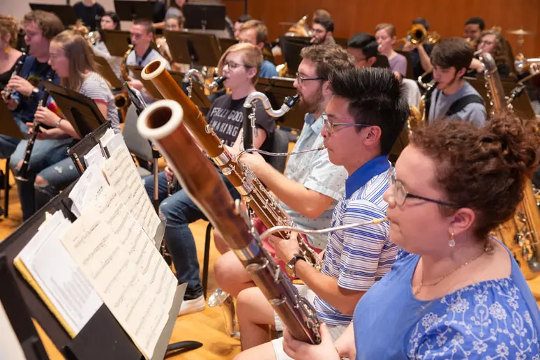 Students in rehearsal