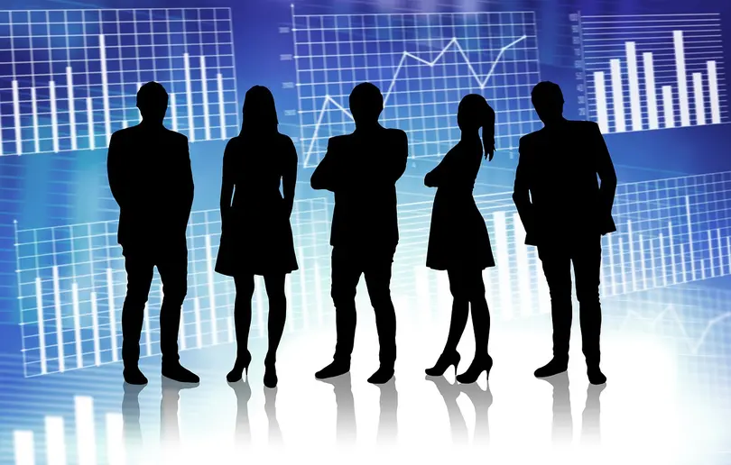 Silhouette of business people