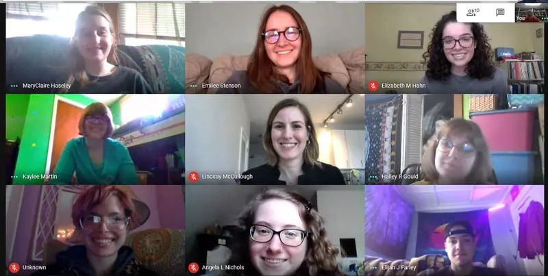Screenshot of Lindsay McCullough, M.D., leading a Blackboard Collaborate session.