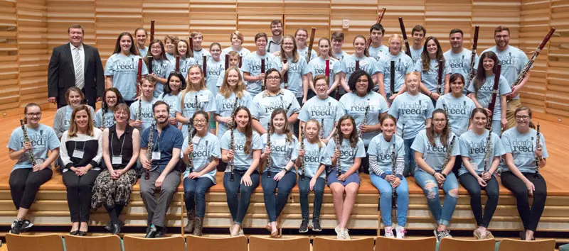 students attending Double Reed Day in 2017