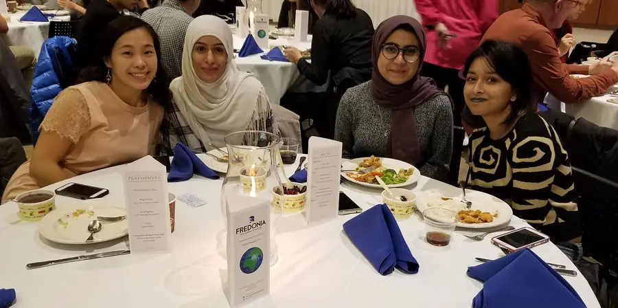 students attending banquet