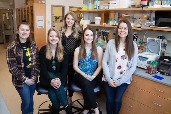 Science students continuing education at medical or graduate school