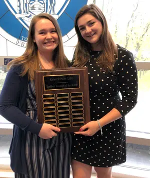 Leanna Hess (left), with Alyssa Stephens, residence director.
