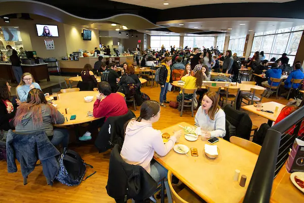 students gathering