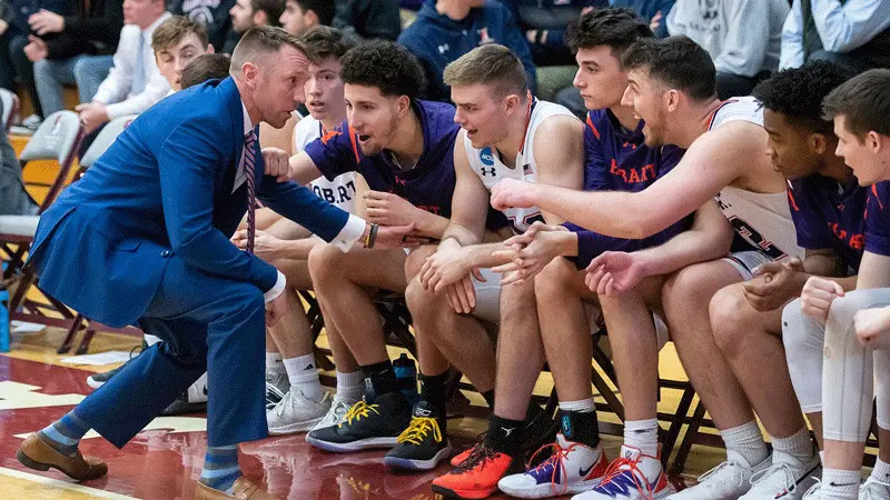 basketball coach and players