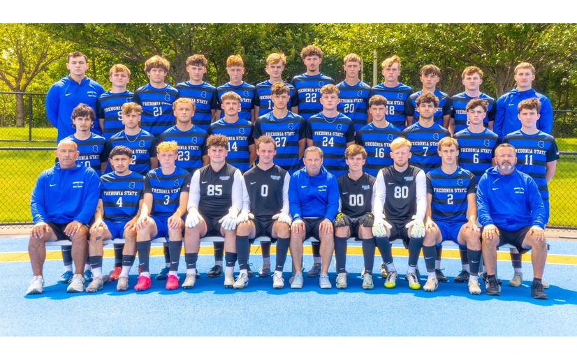 2026 men's soccer team photo by Travis Bernhard