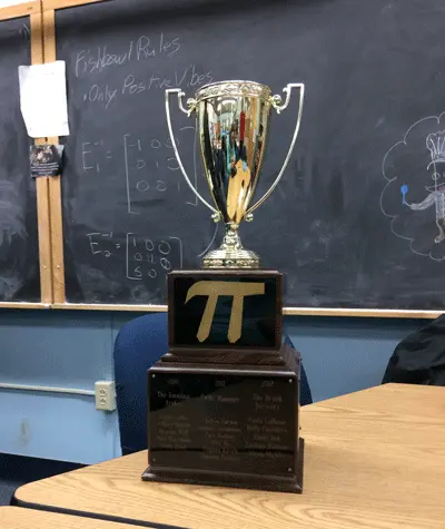 Pi Day trophy
