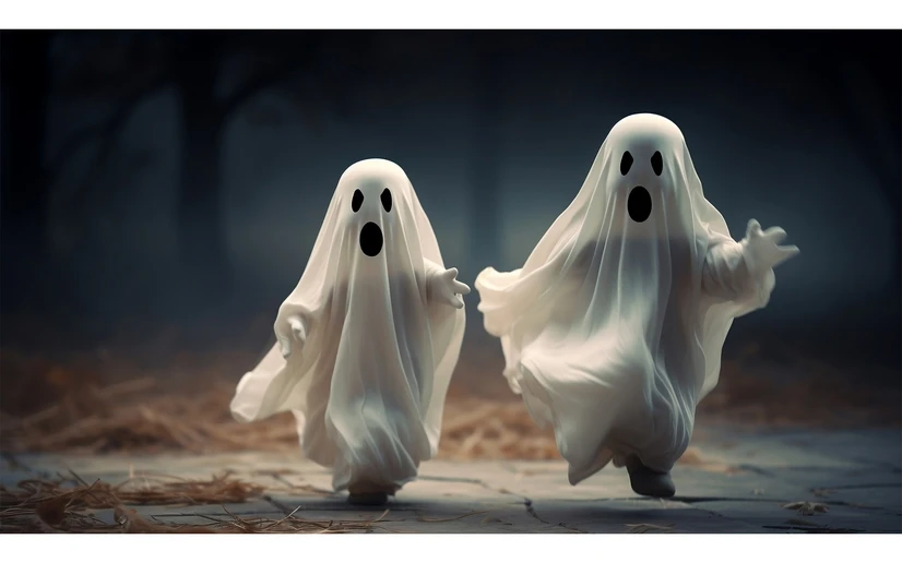 two ghosts running by storytaler