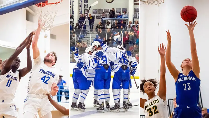 basketball and hockey players in action