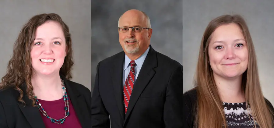three faculty members on discussion panel
