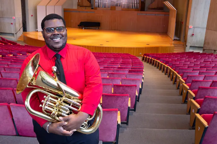 Dalian Bryan in King Concert Hall.