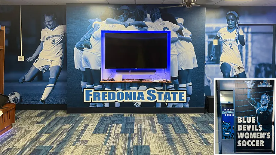 women's soccer locker room