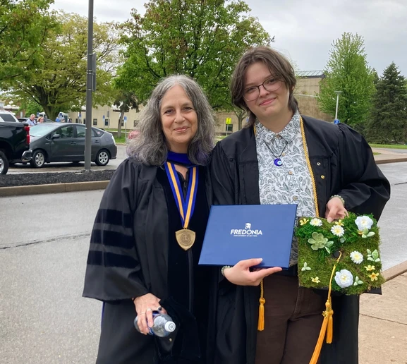 Owen Wagner with a favorite professor