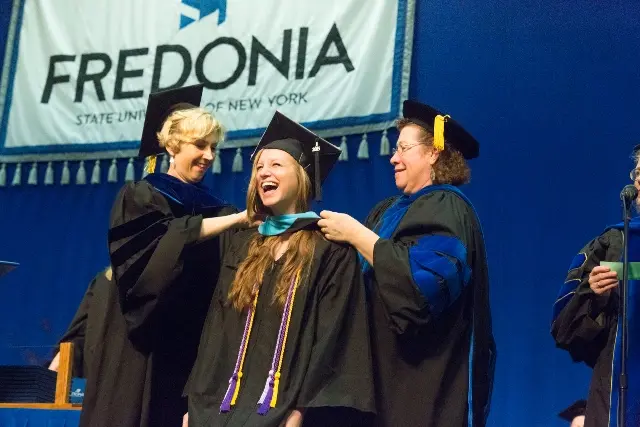 Fredonia_Grad Student Hooding_2015