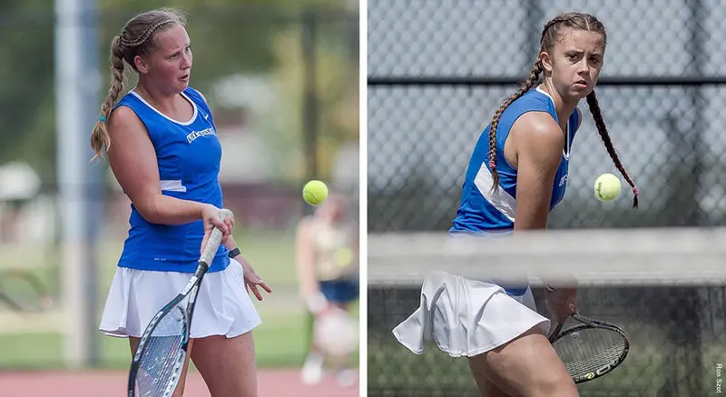 Tennis players Olivia Miller and Anna Chiacchia