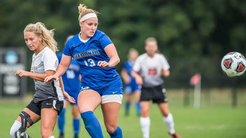 Haley Elsey in soccer action earlier this season