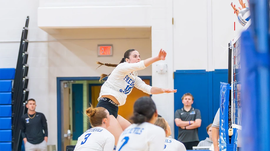 volleyball player spiking the ball