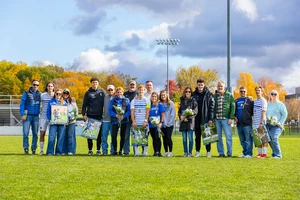 seniors and their families honored on the field