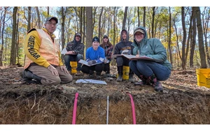 Professor Purtill and the 2025 soil judging team