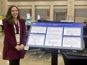 Dr. Allison Manning, with her presentation.