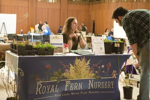 booth featuring plants at 2025 Earth Day expo