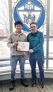 Cesar Firmat (left), with Mark Mackey, of Information Technology Services.