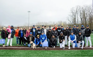 photo of baseball players and their family members