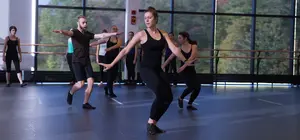 Dance rehearsal in the Merrins Dance Theatre.