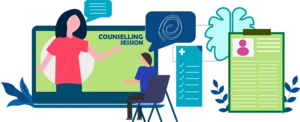 illustration of counseling session