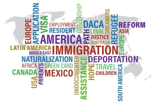 word map of immigration themes 