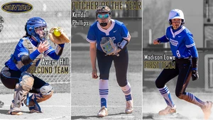 softball players in action