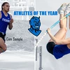 runner and pole vaulter in action