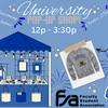 illustration of tent with merchandise