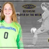 Casey Fetzner with soccer ball and in action