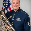 Technical Sergeant Erik Lundquist and his euphonium