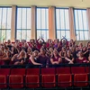 students sitting in rows in King Concert Hall