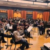 orchestra rehearsing 