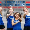 four female track athletes
