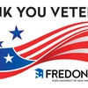 banner stating Thank you veterans