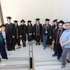 ACE Program Director Susan McGee with graduating students Sarah Bliek, Nicholas Mruk, Lynn Patterson, Nikko Sandgren, Maya Monell, Alexandria Clemente, Hanna Bigelow, Emma Miller, and Matthew Rugg, and ACE Program Advisor Greg Swab. 