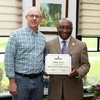 SUNY Distinguished Teaching Professor William Brown (left) with President Stephen H. Kolison Jr. 