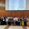 Recipients of scholarships awarded at a prior School of Business ceremony gather for a group photo.