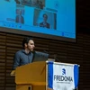 Jordan Stephens at lectern